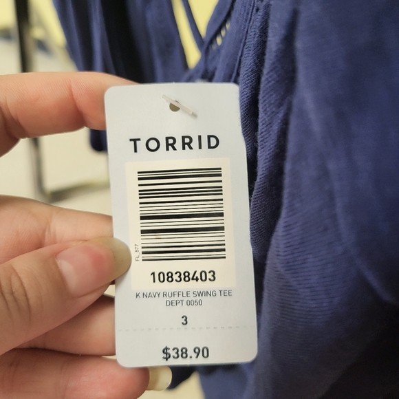 🌻 NAVY RUFFLE SWING TEE - Picture 9 of 9